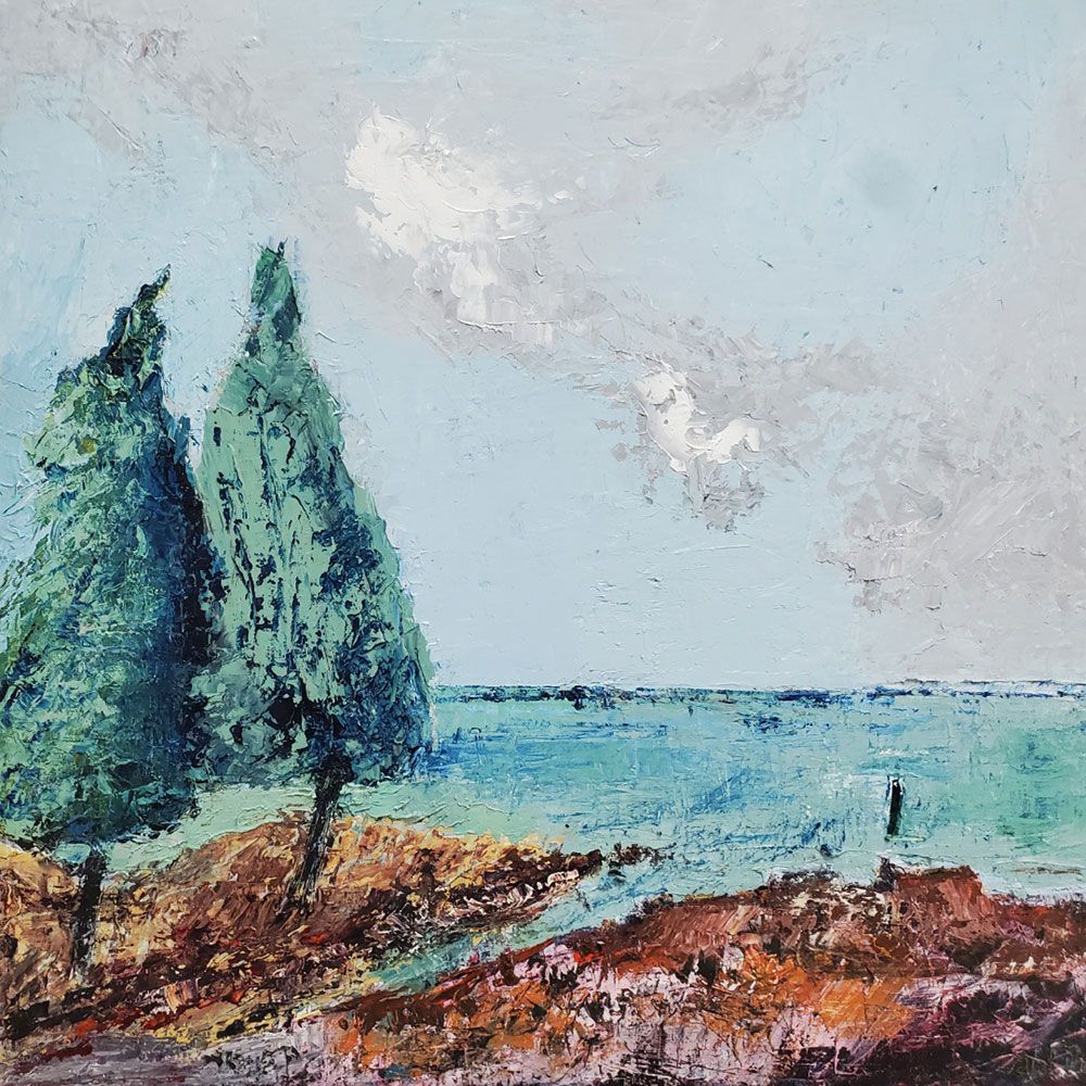 Jean-Luc Saint Martin - Deux arbres - 2023 - 40X40