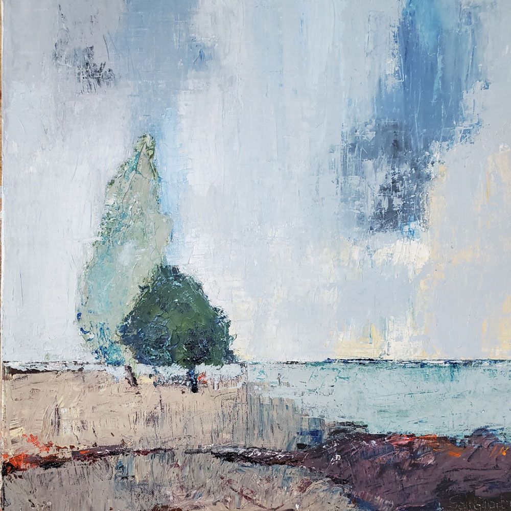 Jean-Luc Saint Martin - Deux arbres - 2023 - 40X40